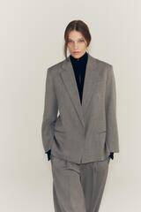 ZARA ДВУБОРТНЫЙ БЛЕЙЗЕР — ZW COLLECTION, КОРИЧНЕВЫЙ МЕЛАНЖ