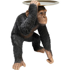 Фигура декоративная Butler Playing Chimp «Шимпанзе-музыкант дворецкий» 52 см, Чёрный