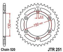 Звезда JT ведомая JTR251.48SC 48 зубьев самоочищающаяся