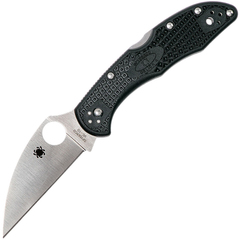 Фото Нож складной Delica 4 Lightweight Spyderco 11FPWCBK, сталь VG-10 Satin Plain Wharncliffe, рукоять термопластик FRN, чёрный