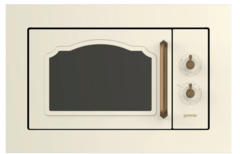 Микроволновая печь встраиваемая Gorenje BM235CLI, бежевая, встраиваемая, 23 л