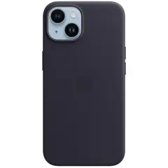 Кожаный чехол с поддержкой MagSafe Apple Leather Case для iPhone 14, Ink (Чернильный)