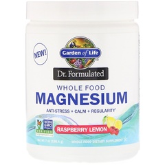 Garden of Life, Dr. Formulated, порошок магния из цельных продуктов, малина и лимон, 198,4 г