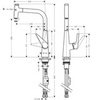 Hansgrohe Talis Select M51 72821800 Смеситель для кухни с выдвижным изливом и лейкой