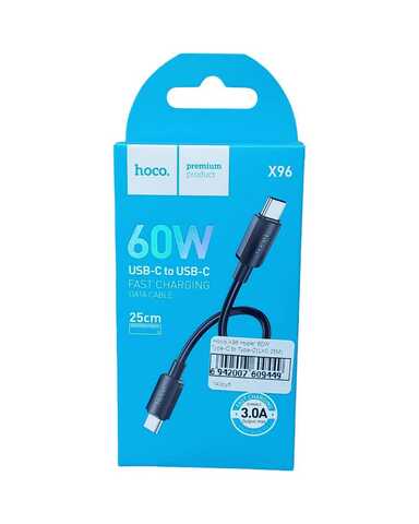 Hoco X96 Hyper 60W Type-C to Type-C(L=0.25M) black