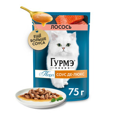 Gourmet Перл консервы для взрослых кошек лосось 75 г