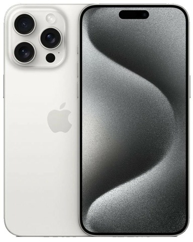 Смартфон Apple iPhone 15 Pro Max 256 ГБ (nano-SIM и eSIM), Белый титан | White Titanium