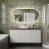 Art&Max Bari AM-BAR-700-1500-DS-F-WHITE Зеркало с подсветкой, цвет: белый