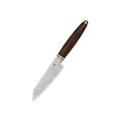 Фото Нож кухонный универсальный QSP Mulan Series 10.2 см, сталь дамаск, рукоять дерево айронвуд