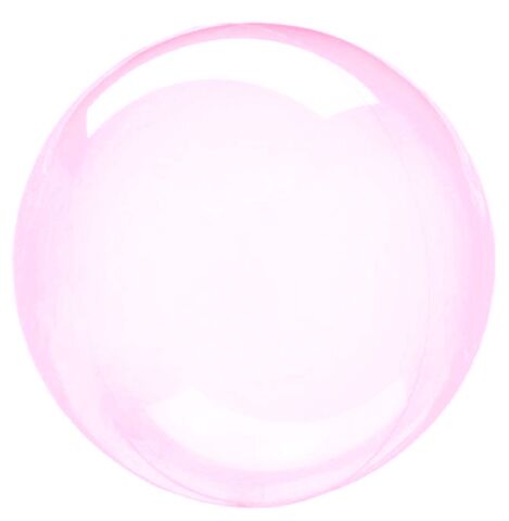 Шар К Deco Bubble (Бабл), 22''/40 см, Кристалл, Розовый, 1 шт.