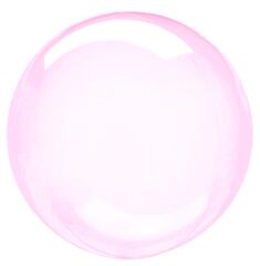 Шар К Deco Bubble (Бабл), 22''/40 см, Кристалл, Розовый, 1 шт.