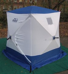 Зимняя палатка куб Следопыт 1,5*1,5 м Oxford 240D PU 2000 PF-TW-01/03 (белый/оранжевый)