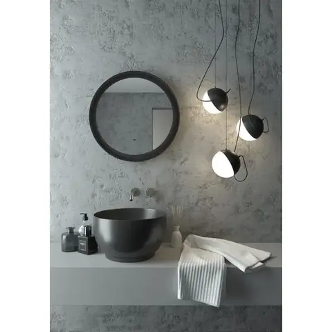 Art&Max AM-NAP-600-DS-F Зеркало с подсветкой, цвет: чёрный