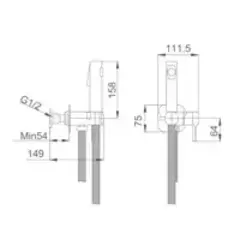 Смеситель с гигиеническим душем HAIBA HB5518 хром