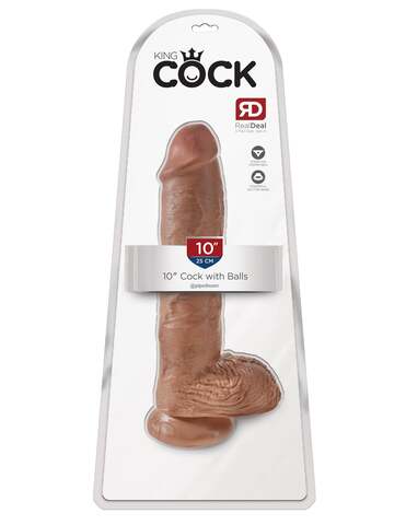 Фаллоимитатор King Cock 25 см мулат Cock with Balls Pipedream 550922PD