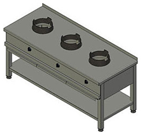 Плита газовая Вулкан KSW 03 8787 WOK