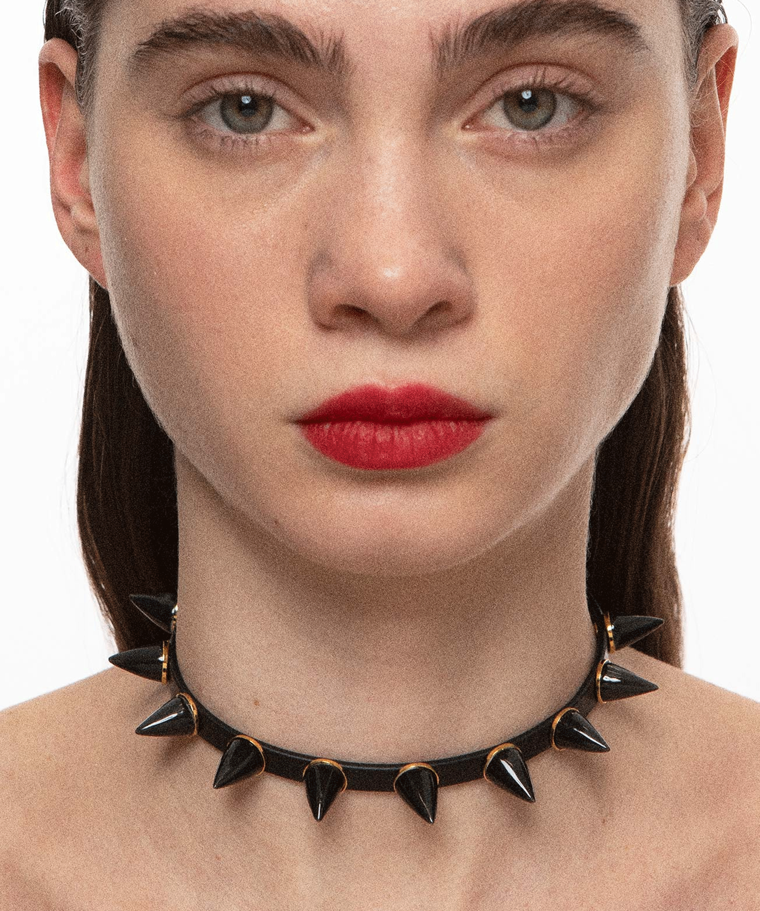 Чокер MINI SPIKE BLACK LEATHER BLACK