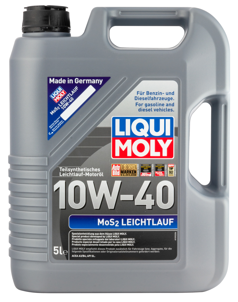 Моторное масло Liqui Moly MoS2 Leichtlauf 10W40, SL, полусинтетическое 5л