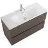 BelBagno UNO-MINI-900-2C-SO-СO База под раковину подвесная с фрезерованными ручками по всей длине фасада с двумя выкатн. ящ., Бежевый Мат,900x395x608