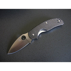 Фото Нож складной Sage 1 - Spyderco 123CFP, сталь Crucible CPM® S30V™ Satin Plain, рукоять карбон/G10, чёрный