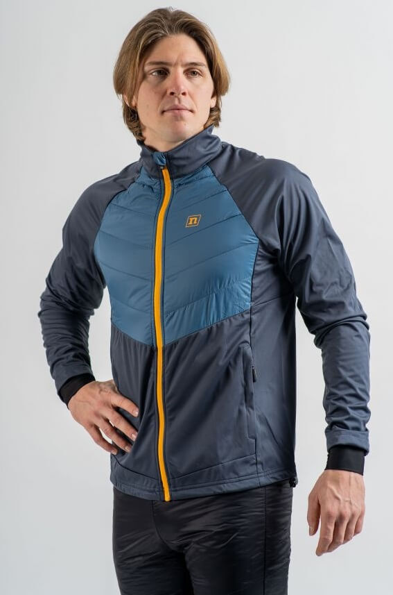 Мужская лыжная куртка Noname Hybrid 24 navy/medium blue