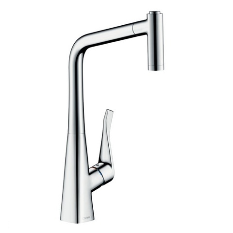 Hansgrohe Metris M71 14820000 Смеситель для кухни с выдвижным изливом и лейкой