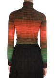 Водолазка из шерсти и вискозы. Цвет синий/зеленый/оранжевый M MISSONI