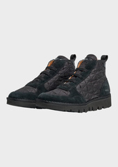 Ботинки PANCHIC Ankle Boot Quilted Nylon Suede Faux Fur