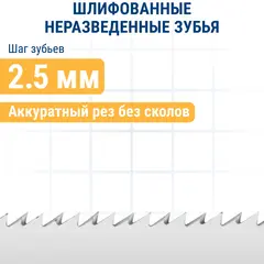 Пилки для лобзика по ламинату ПРАКТИКА тип T101BF 100 х 75 мм, чистый рез, BIM (2шт.) (034-618)