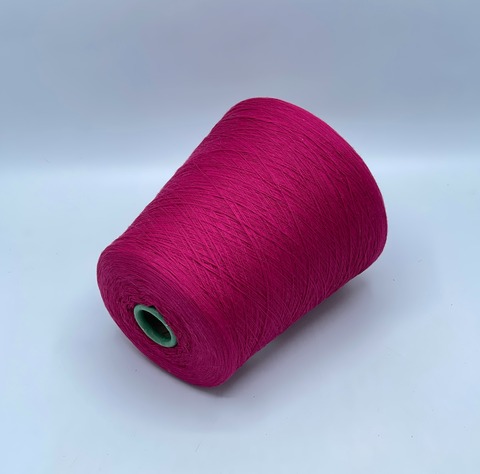 Бобинная пряжа,Cotton, 2540м. 100%Хлопок, Фуксия(247), 39258