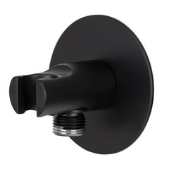 Remer Wellness 337XNO Подключение для душевого шланга с держателем, цвет: черный матовый фото