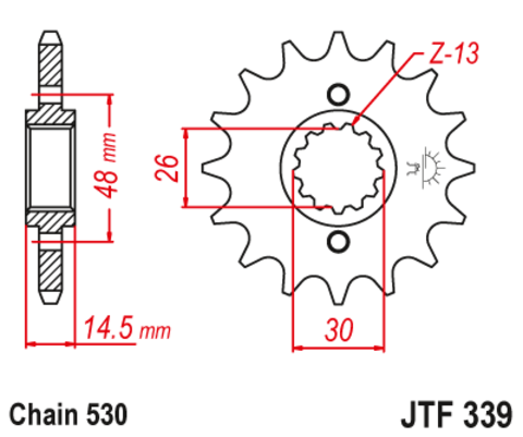 Звезда ведущая JTF339 16RB