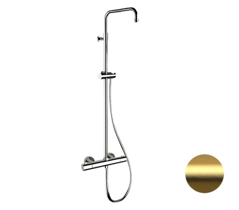 Remer Elegance EQ32ASSDBG Душевая система термостатическая, цвет: золото