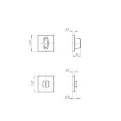 Ручка поворотная BK6.K.SL52 (BK6 SL) GR-23 графит