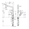 Hansgrohe Metris M71 14820000 Смеситель для кухни с выдвижным изливом и лейкой