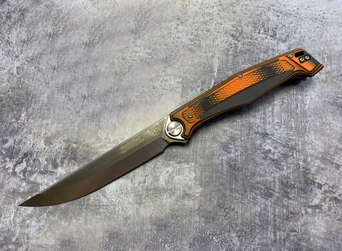 Складной нож Сканди, сталь D2, рукоять G10 Black/Orang, 345-109406 (УЦЕНКА)
