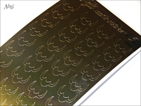 Металлизированные наклейки Arti nails Stiker цвет золото №6 купить за 100&nbsp;руб