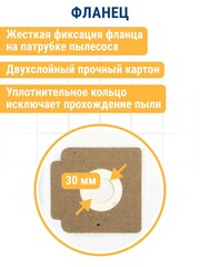 Мешки ПРАКТИКА для пылесосов KARCHER A 1000, T 7/1 Professional, вертикальный, до 9л, синтетика, 2 шт. (798-812)