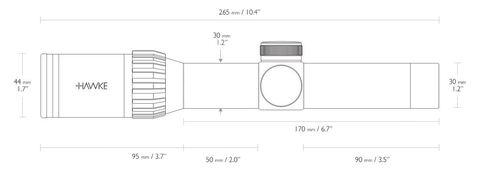 ОПТИЧЕСКИЙ ПРИЦЕЛ HAWKE FRONTIER 30 IR 1-6X24(L4A)