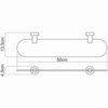 WasserKRAFT Donau K-9424 Полка косметическая, цвет: хром