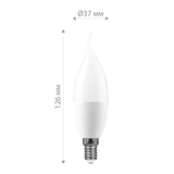 Лампа светодиодная LED 7вт Е14 дневной матовая свеча на ветру LB-97 38135 FERON — фото 3