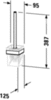 Duravit Karee 99571000 Подвесной ерш, мат.колба, цвет держателя: хром