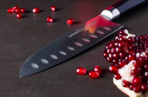 Нож кухонный стальной Сантоку Samura Mo-V SM-0094/G-10
