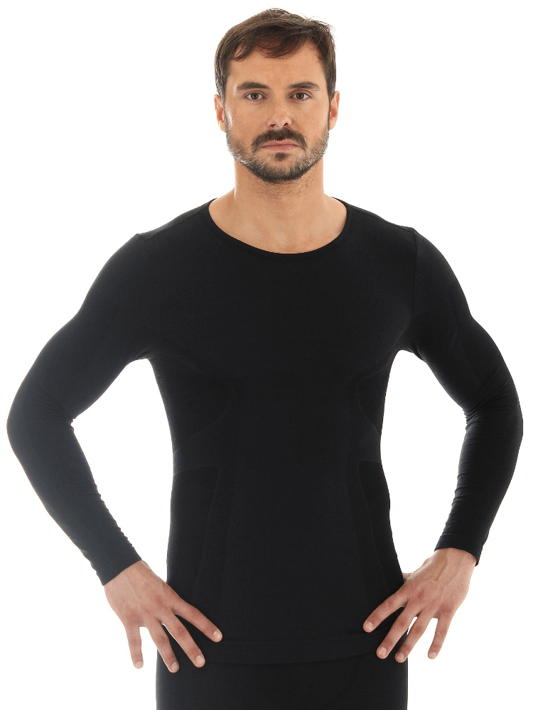 Термобелье мужское Brubeck Comfort Wool рубашка черная - 5