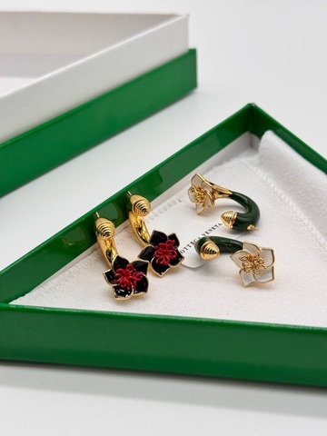 Серьги цветы Bottega