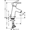 Hansgrohe Talis S 72015000 Смеситель для раковины однорычажный с донным клапаном