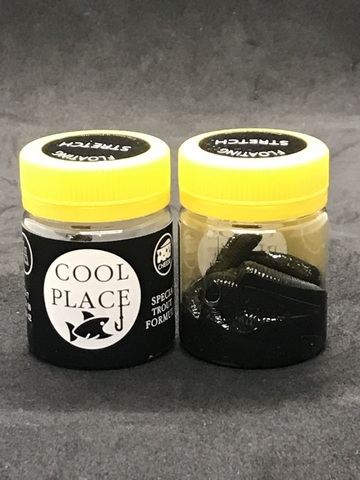Форелевая силиконовая приманка COOL PLACE BUK FLOATING STRETCH цвет ЧЁРНЫЙ  ( плавающая/ тянущаяся ) 65 мм/ 7 шт в банке.