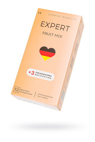 Презервативы EXPERT Fruit Mix, фруктовые ароматизированные, 15 шт