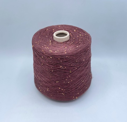 G&G Filati  (пр.Италия),art-Bellino, 390м/100гр, 100%Лен+пайетка(золото) , цвет-Сусло, арт-34052