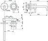 Ideal Standard Ceraline A6938XG Настенный смеситель для умывальника